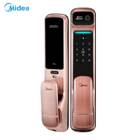 美的(Midea)全自动智能指纹锁 推拉式开门app远程管理密码划卡家用电子锁 BF500