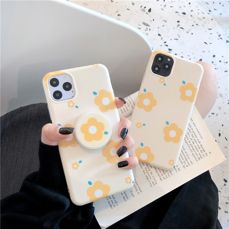 ins泫雅风色花朵iphone11 pro max手机壳xs苹果xr小花7p硅胶8plus网红xmax支架ipon真智力
