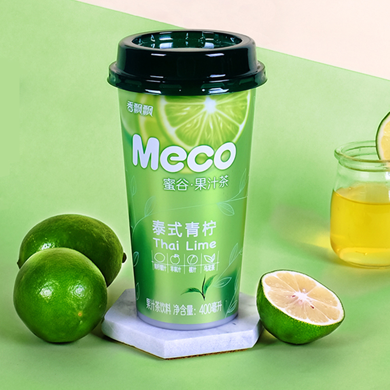 香飘飘meco蜜谷果汁茶泰式青柠400ml*15杯(整箱)