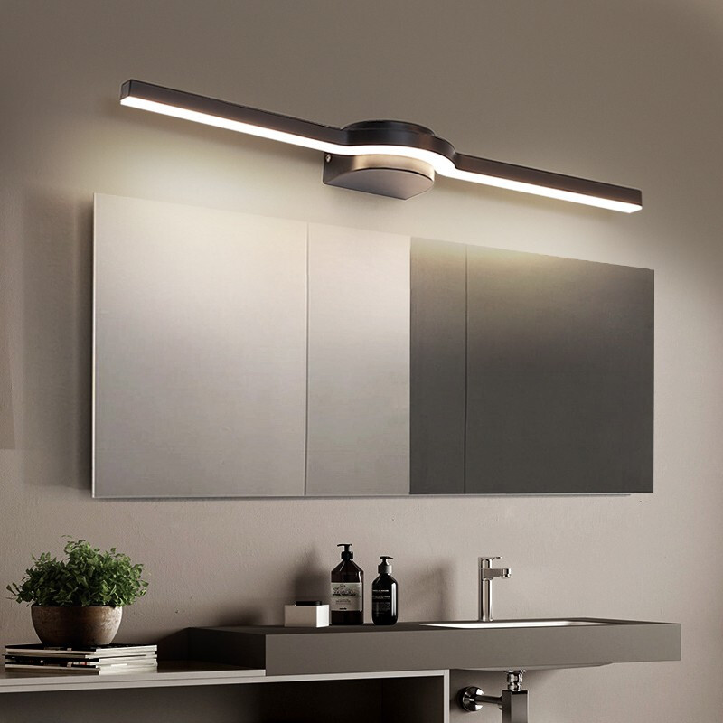 顾家照明led简约现代卫浴镜前灯洗手间化妆台衣柜镜子灯黑白北欧壁灯