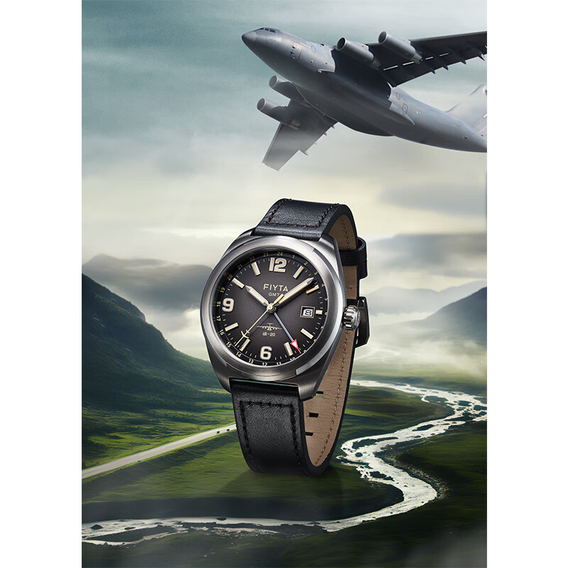 飞亚达fiyta运20马赫大运两地时机械男表夜光ga881021视频