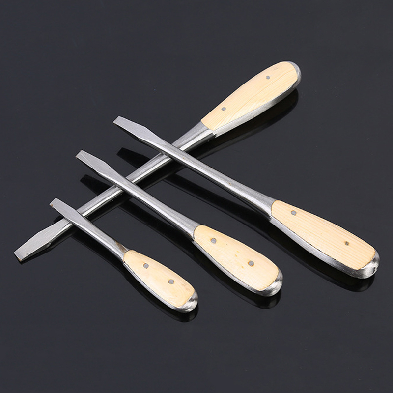 12寸夹柄螺丝刀一字螺丝刀木柄螺丝批改锥起子300mm10把