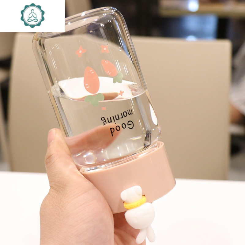 创意可爱便携个性男女学生情侣水杯子耐热迷你森玻璃杯