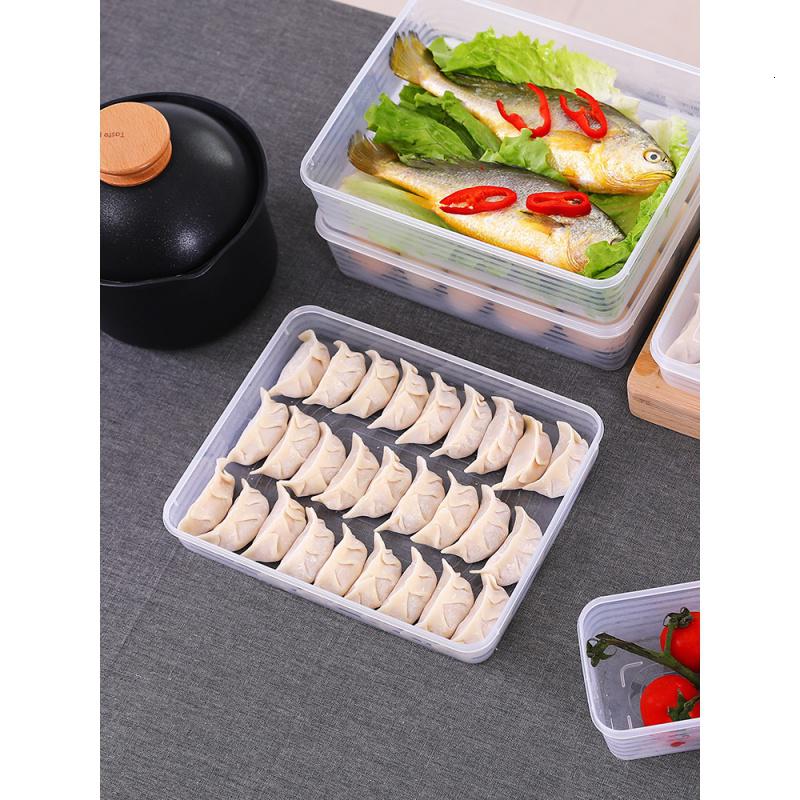 家柏饰(CORATED)个装 食物收纳盒塑料冰箱保鲜盒带盖长方形透明冷冻冷藏储物盒高清大图