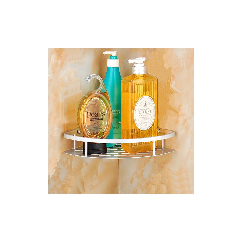 卫生间置物架浴室置物架太空铝三角置物架卫浴五金挂件|免打孔 双层三角带钩