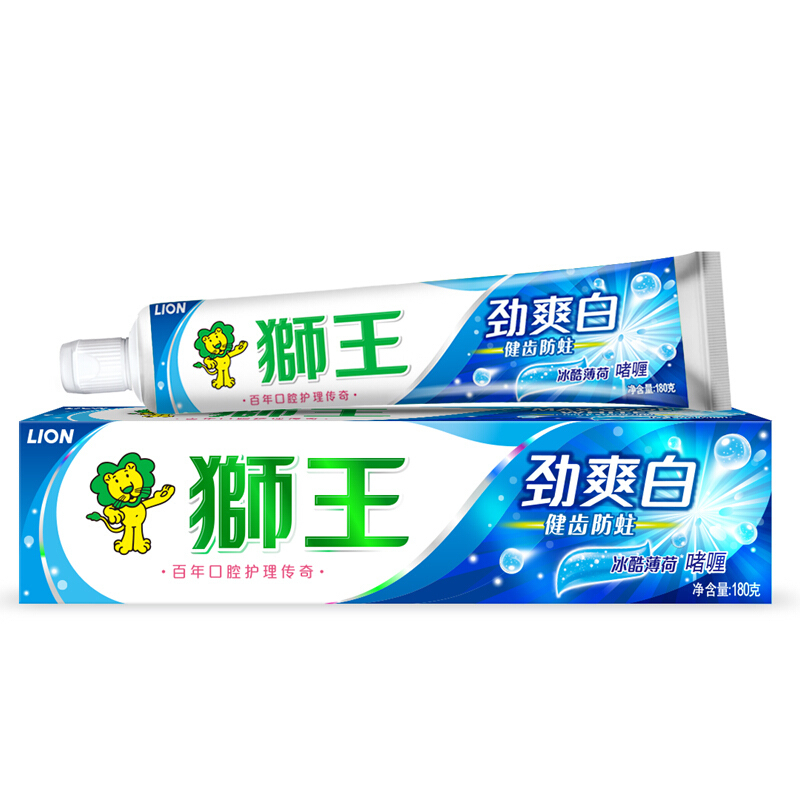 狮王(Lion)劲爽白牙膏冰酷薄荷180g