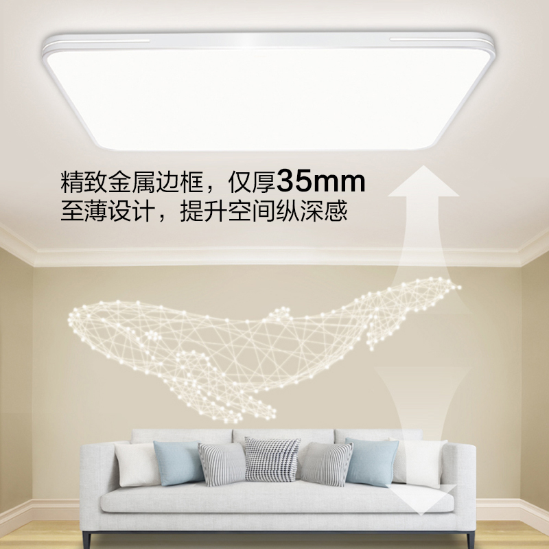 飞利浦 PHILIPS 吸顶灯客厅卧室吸顶灯书房现代简约调光调色吸顶灯 简斌