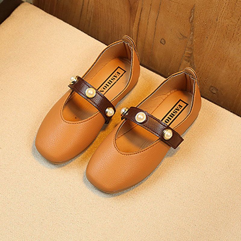 新款春秋女童鞋子儿童女孩休闲公主鞋学生小皮鞋新款方口舞蹈鞋