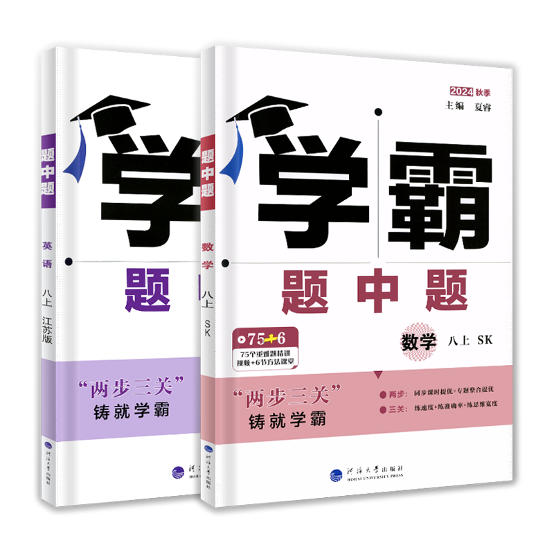 物理 人教 八年级下 [正版]2024学霸题中题数学英语物理八年级上下册人教浙江苏科版江苏8年级同步课时作业练习册