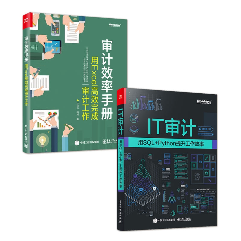 [正版]全2本审计效率手册:用Excel高效完成审计工作+IT审计 用SQL+Python提升工作效率 SQL基础实战数高清大图