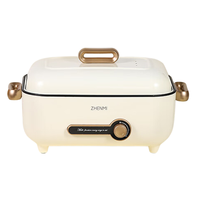 臻米电火锅4L多功能大容量不沾涂层耐高温无油烟ED4001