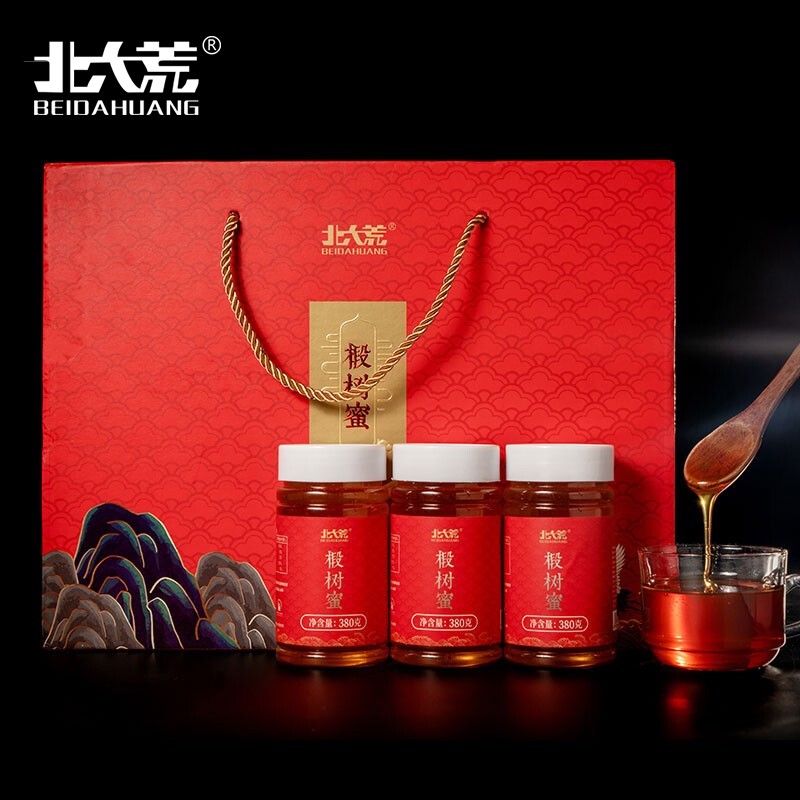 北大荒 东北黑蜂 椴树蜜1140g 纯蜂蜜礼盒装 (端午节公司团购送礼佳品)高清大图