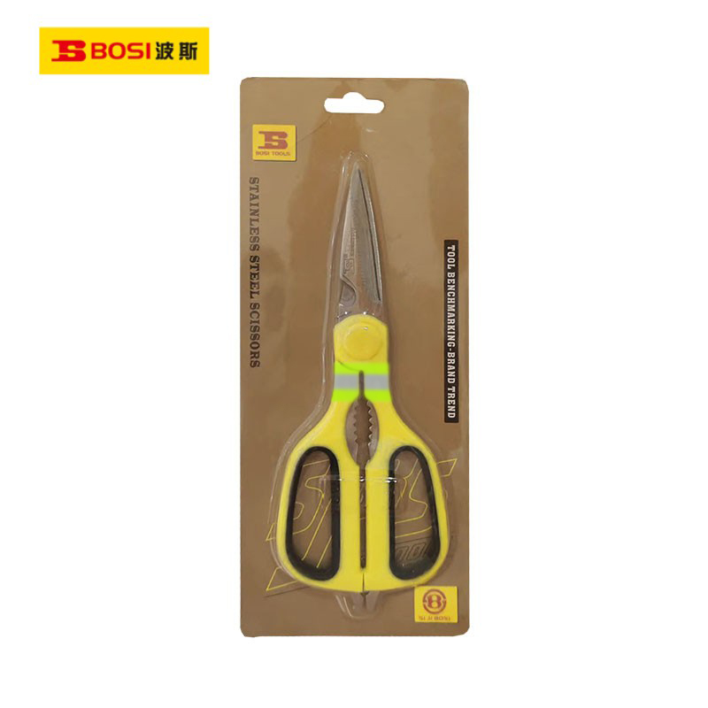 波斯（BOSI） 荧光系列不锈钢多用剪刀 215mm 把