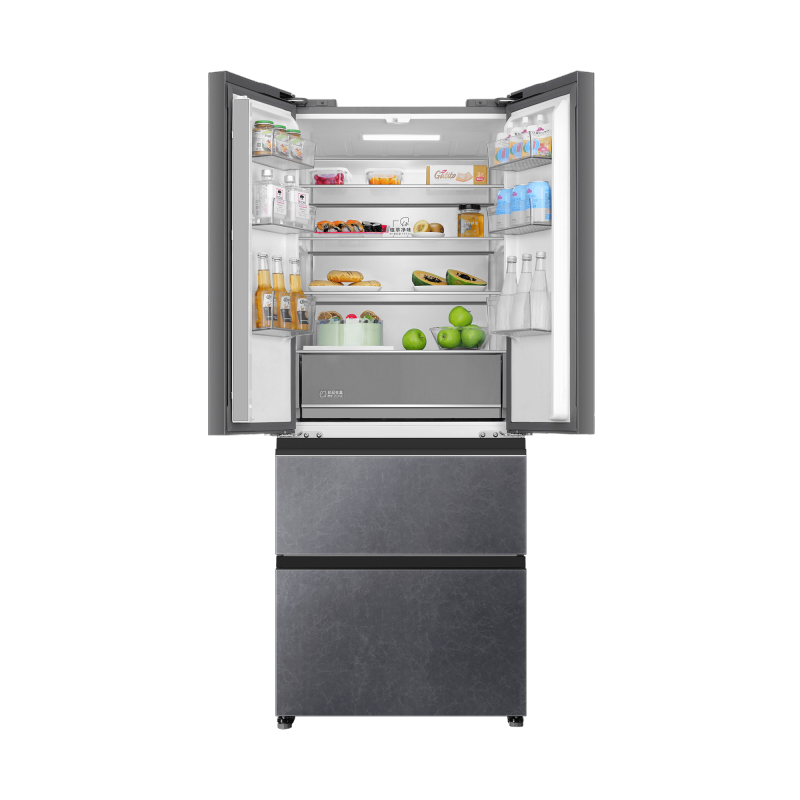 海尔冰箱410升法式多门冰箱零距离嵌入植萃净味杀菌冷藏三档变温一级