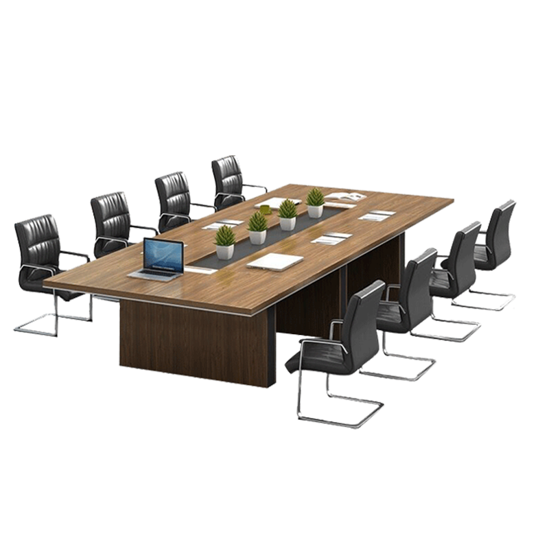 【理政】 板式会议桌 现代简约会议桌 商务会议台 高端大气洽谈桌 多人接待桌 员工培训桌高清大图