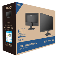 冠捷 AOC 24E1H 23.8英寸显示器 IPS技术广视角 HDMI接口 快拆支架 低蓝光设置 不闪显示屏 黑色