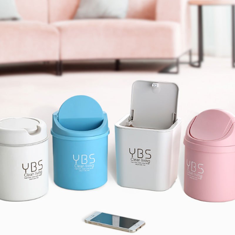 清洁工具桌面垃圾桶家用创意迷你带盖客厅小号筒卧室桌上纸篓简约生活日用清洁用品