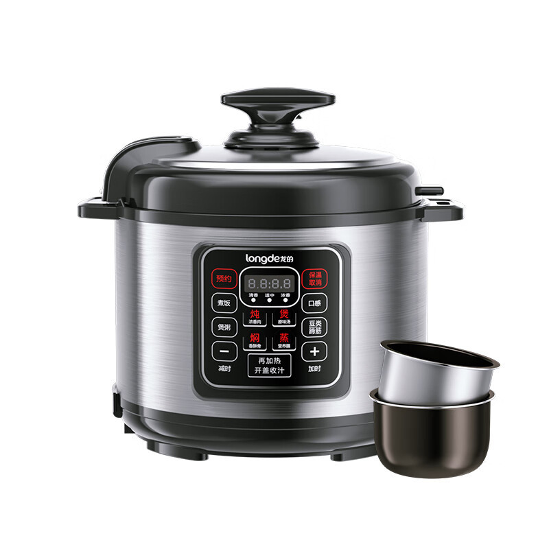 龙的(Longde)LD-YL5016A电压力锅24小时预约 双胆电饭锅高清大图