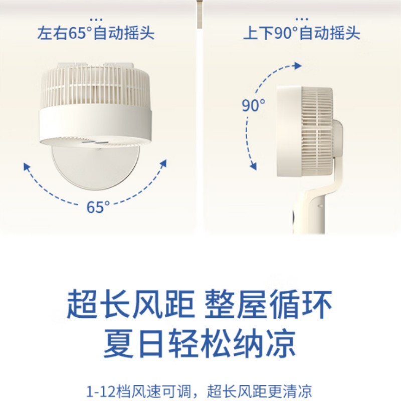 西屋(WESTINGHOUSE)空气循环扇电风扇家用落地扇WTH-XH022高清大图