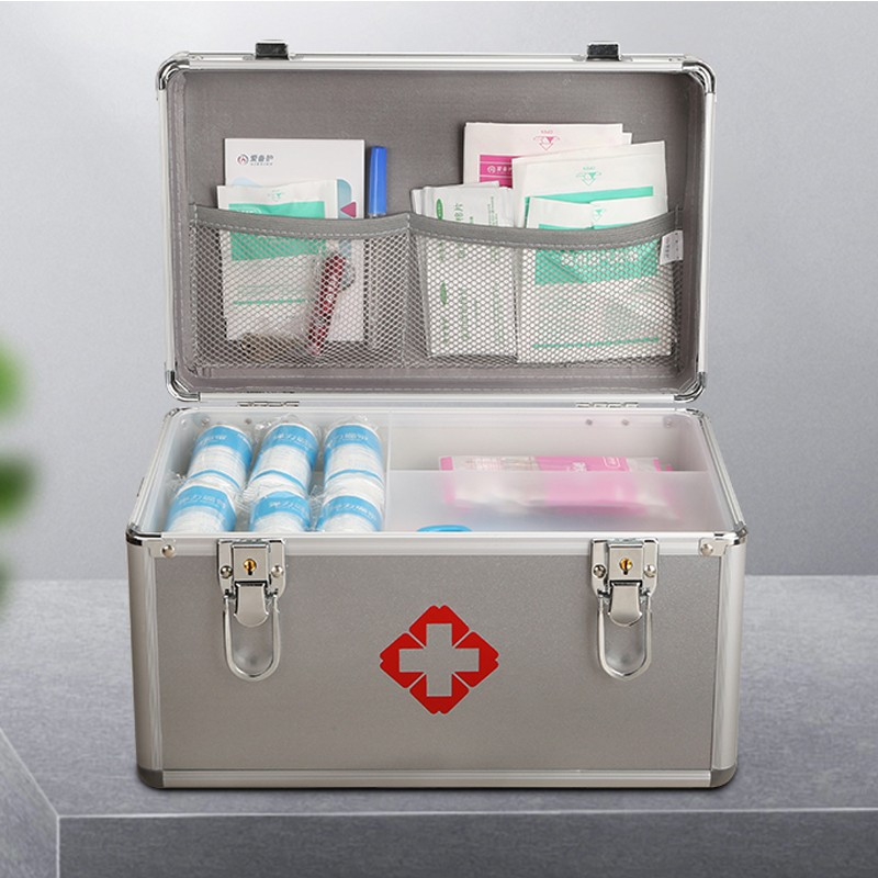爱备护abhs002b应急箱含家庭套装急救包铝合金带锁出诊箱医药箱药品