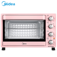 美的(Midea)电烤箱 35L黄金容积 少女精致粉 创新隔热面板 70-230℃广域控温 PT3502