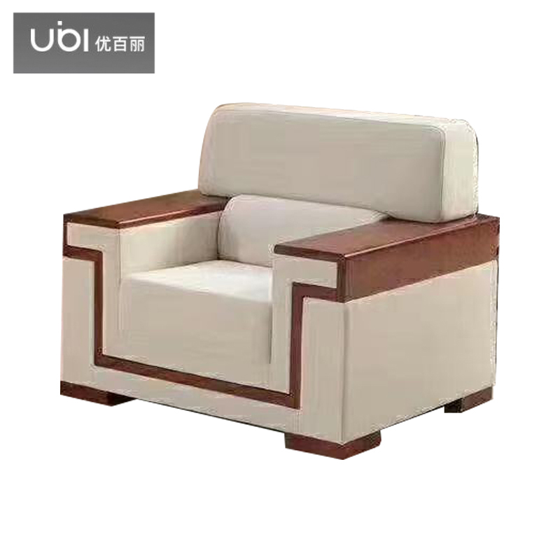 优百丽 F-116 办公室沙发 办公家具 会客接待 现代简约家具 颜色尺寸可定制 单人位（米色布艺）