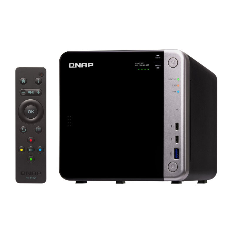 威联通(QNAP)TS-453BT3 四盘位雷电3 网络存储服务器 Thunderbolt 3 + 10GbE NAS