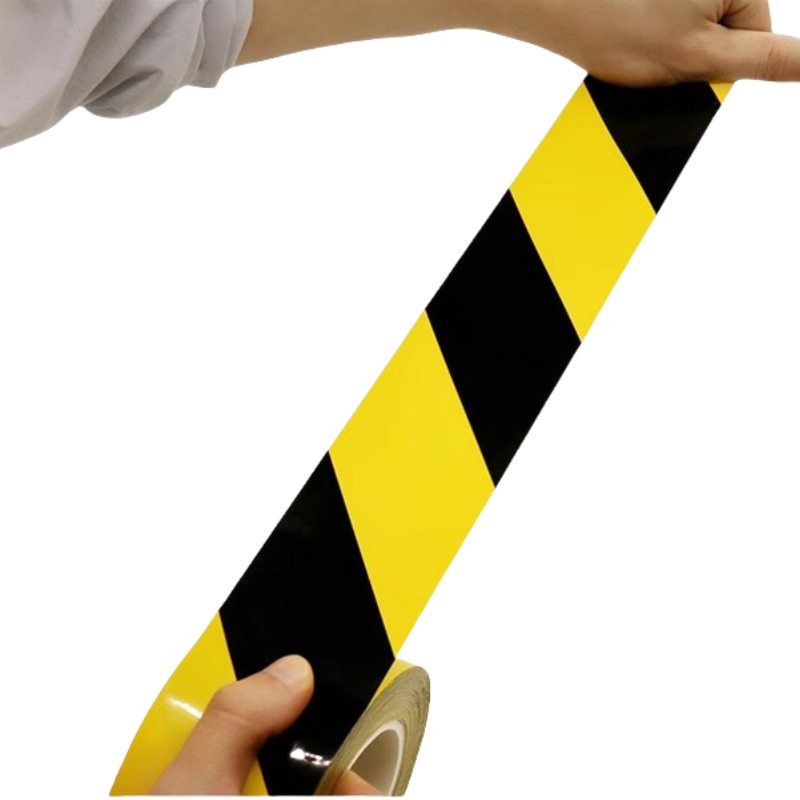 新凯益 警示胶带地板黑黄色PVC标识胶带 宽120mm 卷高清大图