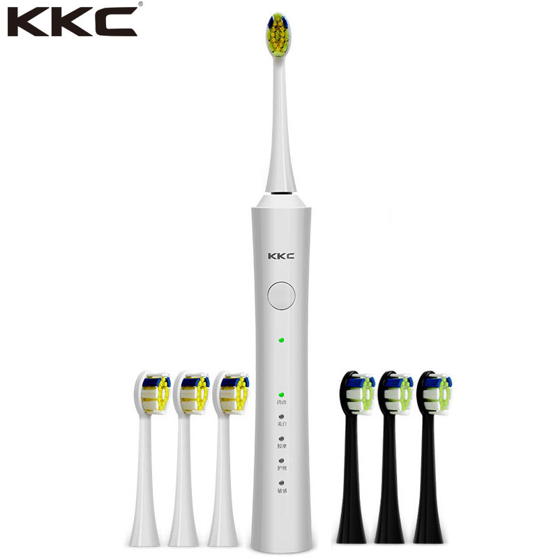 KKC情侣电动牙刷 KQ1-620W 成人家用 声波充电式 全自动软毛美白 白色