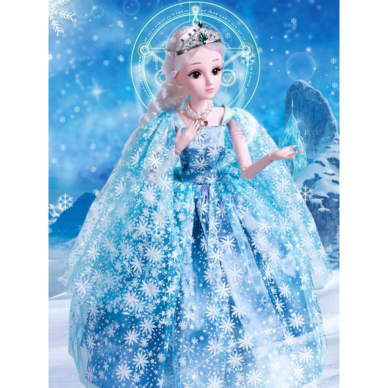 60厘米cm丹路大号公主超大洋娃娃礼盒套装仿真女孩珍藏版冰雪儿眨眼60