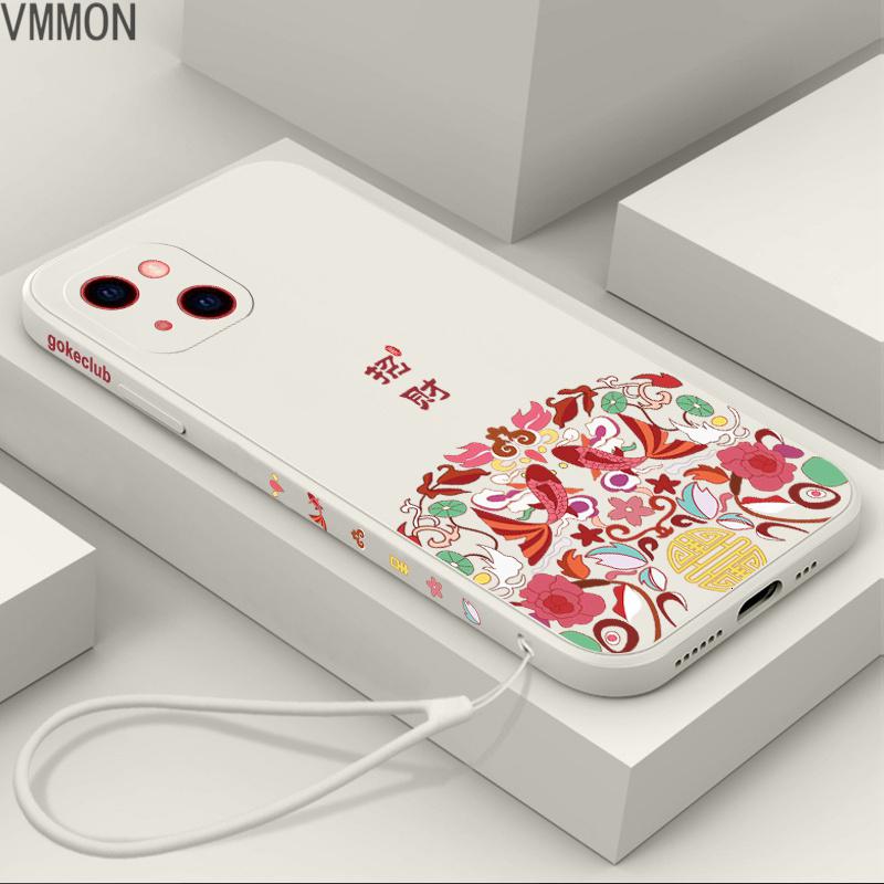 VMONN适用于苹果13手机壳全包镜头苹果13pro软壳侧边图案国潮苹果13promax保护套直边液态硅胶苹果13min高清大图