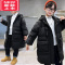 可莉允中大男童冬装棉服2022新款儿童洋气男孩中长款羽绒棉衣加厚外套潮