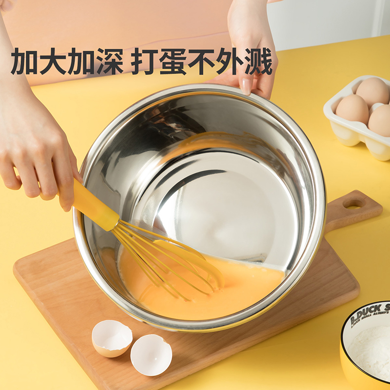 炊大皇B.Duck小黄鸭不锈钢盆筛刨5件套