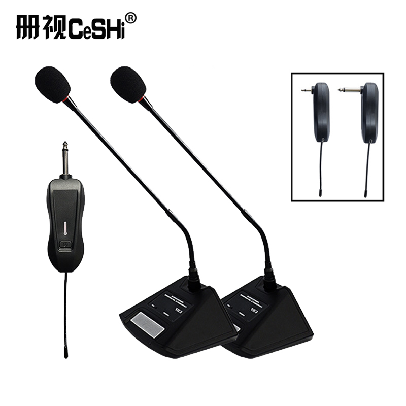 监控配件册视万能无线麦克风一拖二(UHF、3.5&6.35接收器、会议话筒)M-302套高清大图
