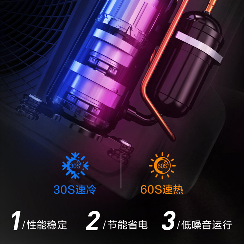奥克斯旗下子品牌华蒜空调 2匹P新三级能效变频挂机 出租屋家用冷暖机制冷快KFR-50GW/BpR3HSQK15(B3)