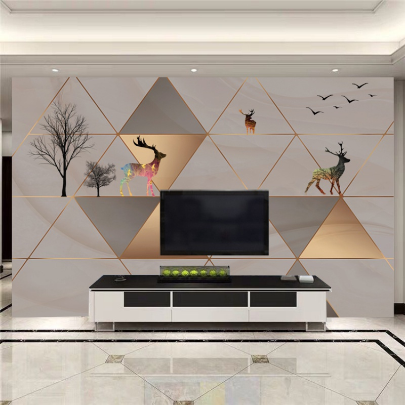 电视背景墙贴纸自粘闪电客墙面装饰布景网红3d立体墙纸壁纸