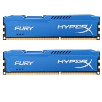 金士顿(Kingston) 骇客神条 Fury系列 DDR3 1600 16GB(8GBx2)台式机内存条蓝色