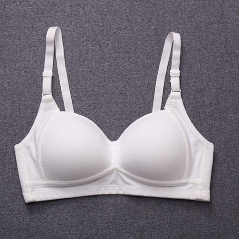 内衣女无钢圈文胸薄款聚拢育期学生高中少女胸罩夏小胸棉定型白色3270