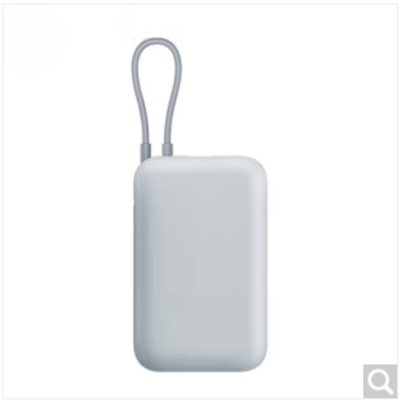 自带线充电宝10000毫安 Type-C充电线(蓝灰色/浅咖色 随机发货)货期一周