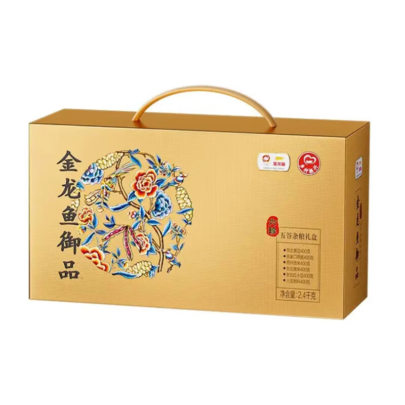 金龙鱼 御品六珍五谷杂粮礼盒400g*6袋/盒高清大图