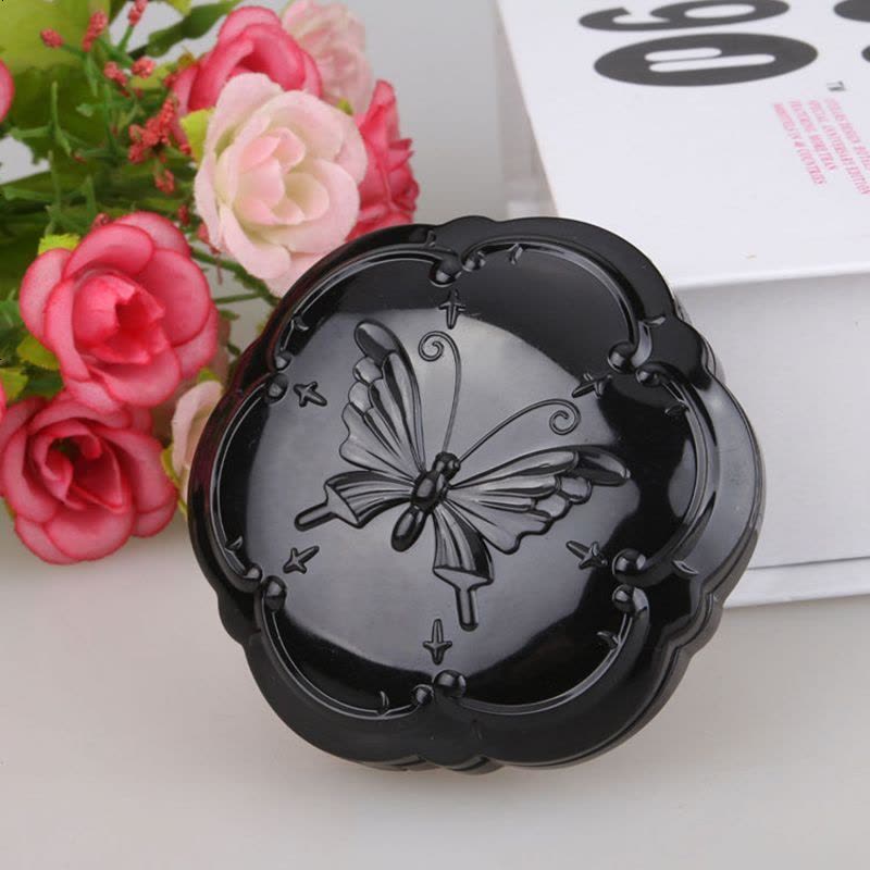 安娜女王风格粉朴盒折叠镜便携随身化妆小镜子送粉扑 436带吸油纸镜子图片