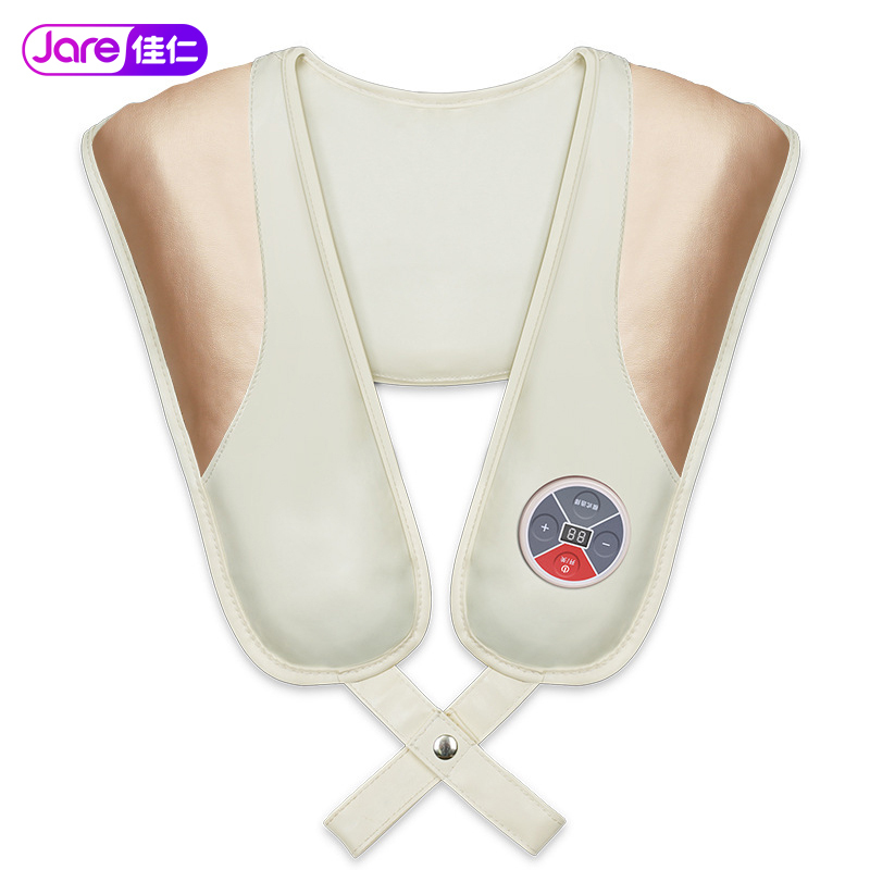佳仁(JARE)按摩披肩多功能肩颈按摩器颈部腰部肩部脖子家用捶打敲打电动颈椎加热 JR-688-9D 金色
