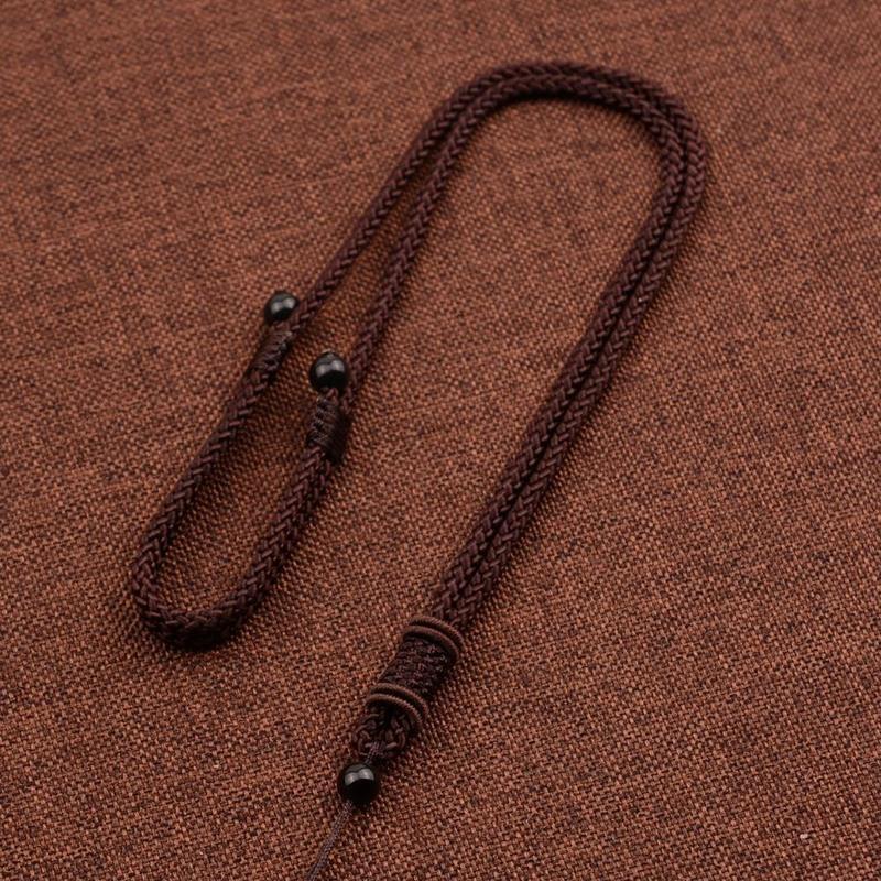 可调节男女黑项链挂件绳平安扣貔貅玉坠翡翠吊坠挂绳挂坠蜜蜡绳子红色