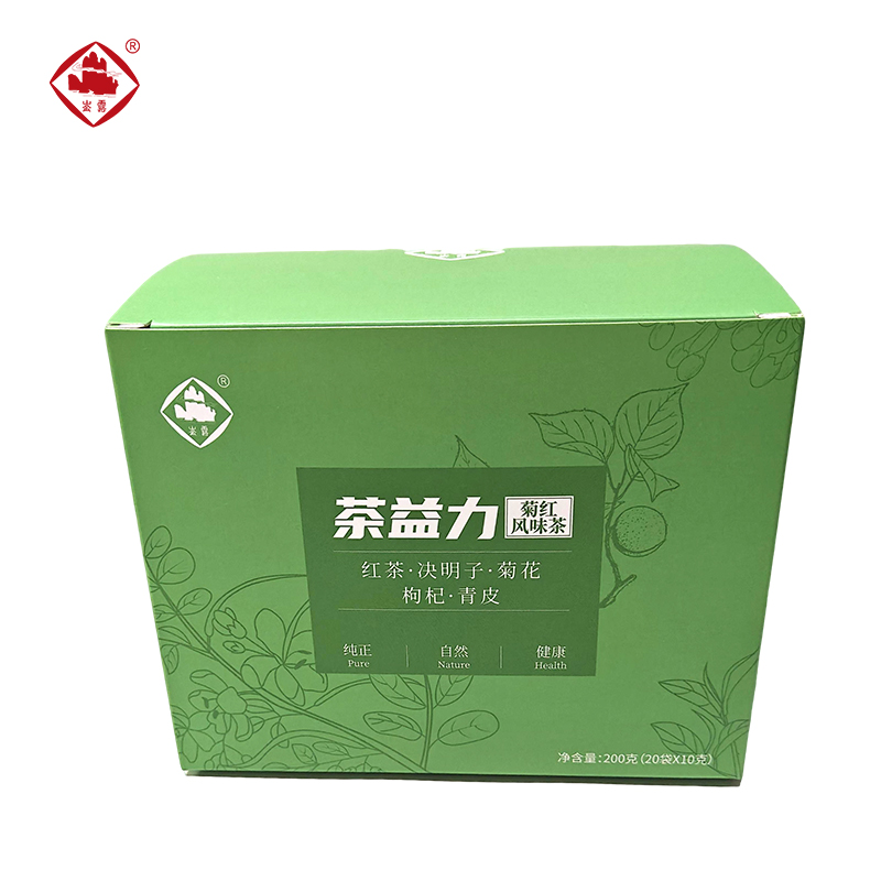 崟露 茶益力 菊红风味茶 菊花枸杞决明子青皮红茶 200g/盒高清大图