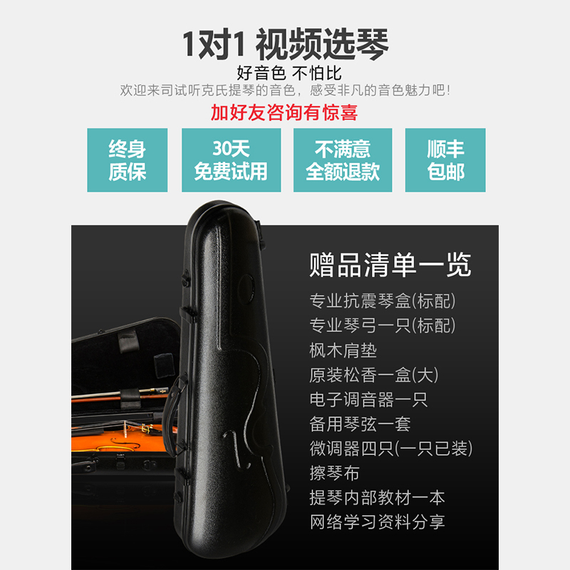 Christina克莉丝蒂娜EU4000C 整琴欧洲制作原装进口演奏小提琴考级手工实木成人学生小乐器