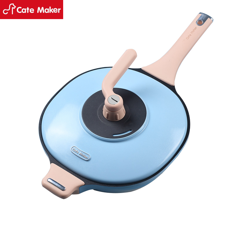 卡特马克(Cate Maker)GYL-MS30CL摩声系列炒锅高颜值复古留声机锅麦饭石不粘锅家用炒菜锅煤气灶电磁炉专用