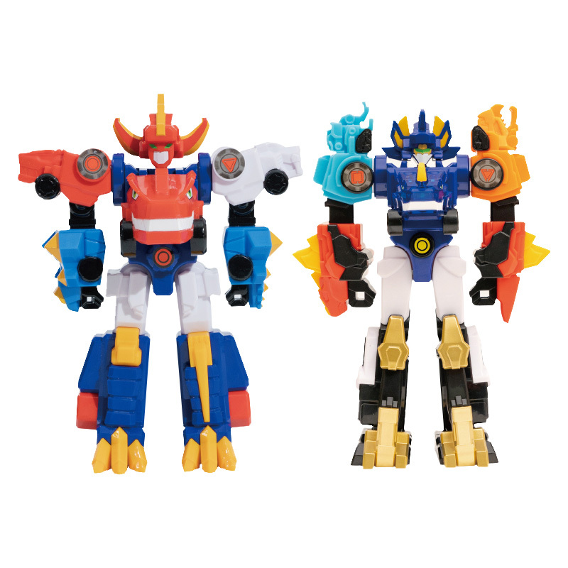 迷你发光可动机器人战神男孩变形合体玩具迷你合体赛拉图战龙神2345