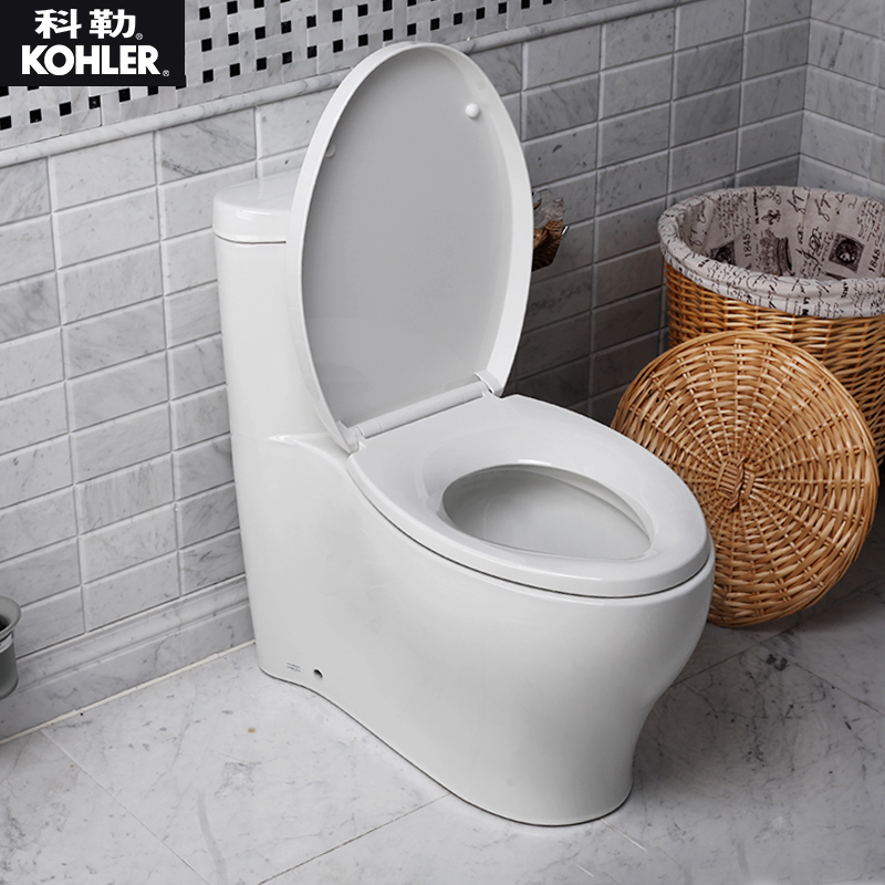 科勒马桶连体坐便器水漾五级旋风节水静音家用抽水座便器K-3869T