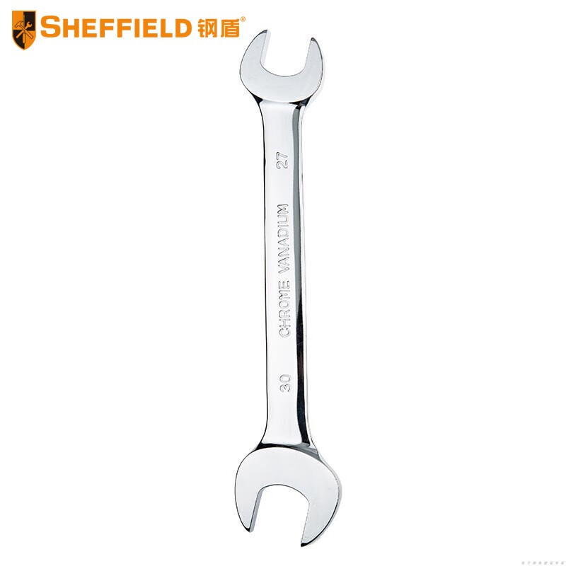 钢盾(SHEFFIELD) S018127 公制精抛光双开口扳手27×30mm【家用】