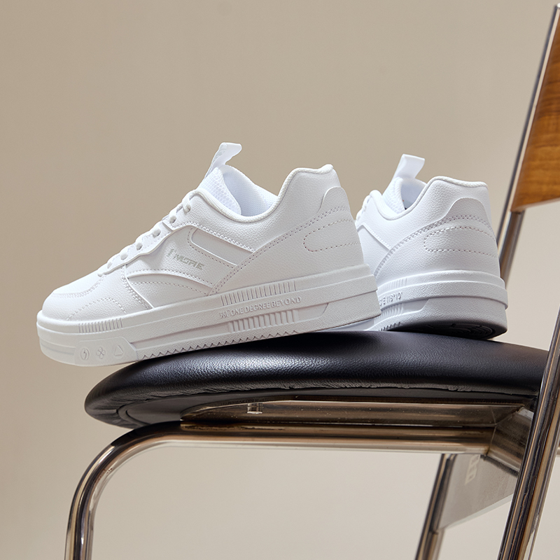 徐艺洋同款丨361°新月小白鞋女鞋空军一号休闲鞋运动鞋透气板鞋高清大图